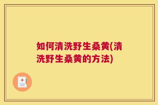如何清洗野生桑黄(清洗野生桑黄的方法) 如何清洗野生桑黄(清洗野生桑黄的方法)