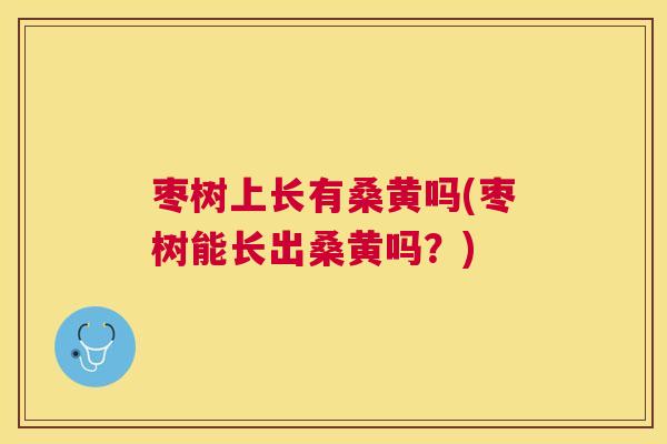 枣树上长有桑黄吗(枣树能长出桑黄吗?) 枣树上长有桑黄吗(枣树能长出桑黄吗?)