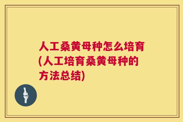 人工桑黄母种怎么培育(人工培育桑黄母种的方法总结) 人工桑黄母种怎么培育(人工培育桑黄母种的方法总结)
