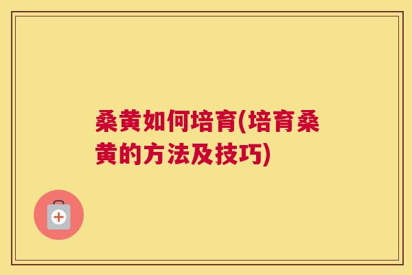 桑黄如何培育(培育桑黄的方法及技巧) 桑黄如何培育(培育桑黄的方法及技巧)