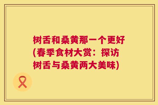 树舌和桑黄那一个更好(春季食材大赏:探访树舌与桑黄两大美味) 树舌和桑黄那一个更好(春季食材大赏:探访树舌与桑黄两大美味)