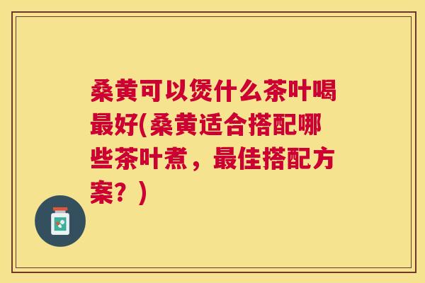 桑黄可以煲什么茶叶喝好(桑黄适合搭配哪些茶叶煮,佳搭配方案?) 桑黄可以煲什么茶叶喝好(桑黄适合搭配哪些茶叶煮,佳搭配方案?)