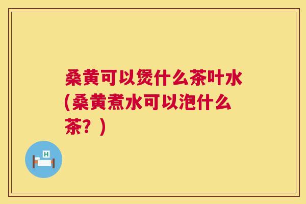 桑黄可以煲什么茶叶水(桑黄煮水可以泡什么茶?) 桑黄可以煲什么茶叶水(桑黄煮水可以泡什么茶?)