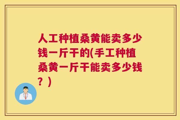人工种植桑黄能卖多少钱一斤干的(手工种植桑黄一斤干能卖多少钱？)