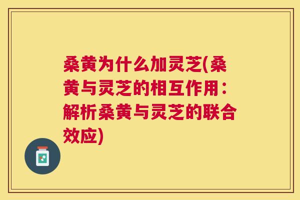 桑黄为什么加灵芝(桑黄与灵芝的相互作用:解析桑黄与灵芝的联合效应) 桑黄为什么加灵芝(桑黄与灵芝的相互作用:解析桑黄与灵芝的联合效应)