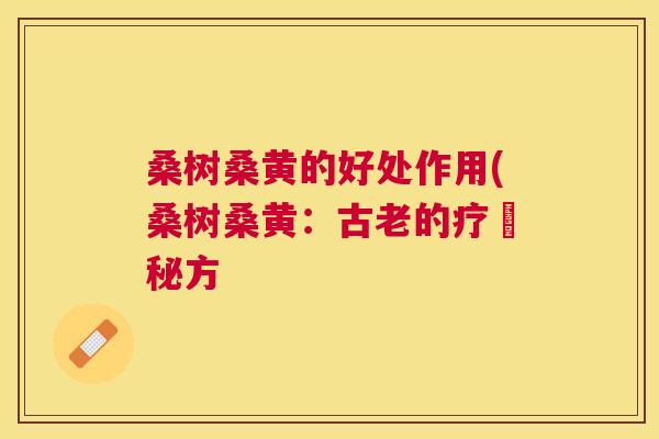 桑树桑黄的好处作用(桑树桑黄:古老的疗癒秘方 桑树桑黄的好处作用(桑树桑黄:古老的疗癒秘方