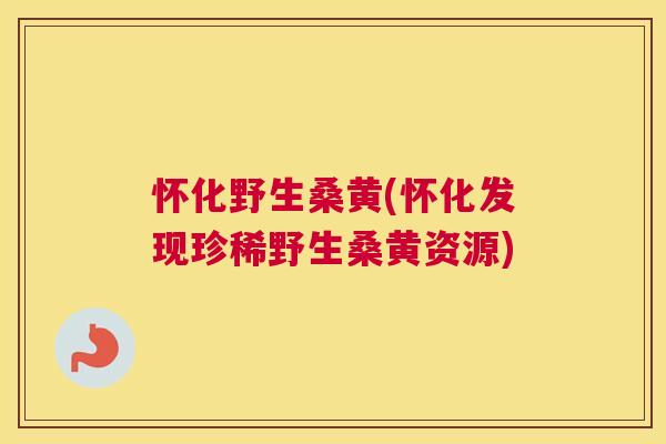 怀化野生桑黄(怀化发现珍稀野生桑黄资源) 怀化野生桑黄(怀化发现珍稀野生桑黄资源)