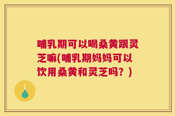 哺乳期可以喝桑黄跟灵芝嘛(哺乳期妈妈可以饮用桑黄和灵芝吗?) 哺乳期可以喝桑黄跟灵芝嘛(哺乳期妈妈可以饮用桑黄和灵芝吗?)