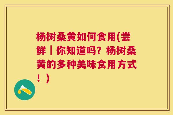 杨树桑黄如何食用(尝鲜|你知道吗?杨树桑黄的多种美味食用方式!) 杨树桑黄如何食用(尝鲜|你知道吗?杨树桑黄的多种美味食用方式!)