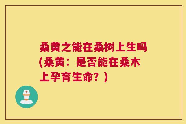 桑黄之能在桑树上生吗(桑黄:是否能在桑木上孕育生命?) 桑黄之能在桑树上生吗(桑黄:是否能在桑木上孕育生命?)