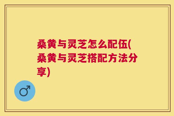 桑黄与灵芝怎么配伍(桑黄与灵芝搭配方法分享)