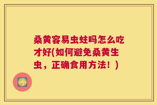 桑黄容易虫蛀吗怎么吃才好(如何避免桑黄生虫,正确食用方法!) 桑黄容易虫蛀吗怎么吃才好(如何避免桑黄生虫,正确食用方法!)