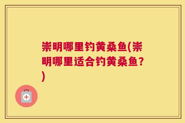 崇明哪里钓黄桑鱼(崇明哪里适合钓黄桑鱼?) 崇明哪里钓黄桑鱼(崇明哪里适合钓黄桑鱼?)