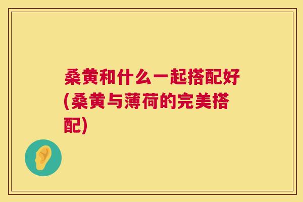 桑黄和什么一起搭配好(桑黄与薄荷的完美搭配) 桑黄和什么一起搭配好(桑黄与薄荷的完美搭配)