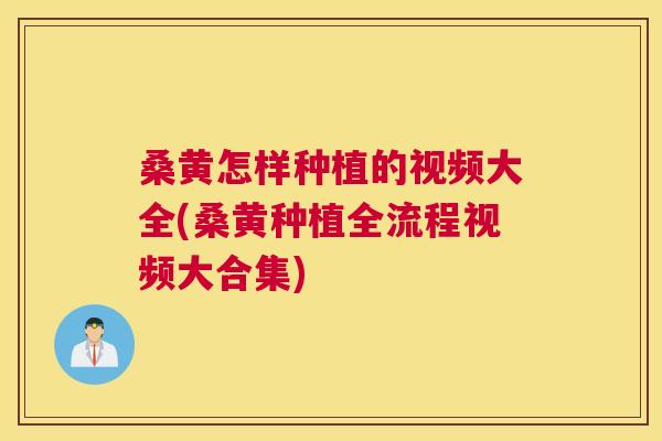 桑黄怎样种植的视频大全(桑黄种植全流程视频大合集) 桑黄怎样种植的视频大全(桑黄种植全流程视频大合集)