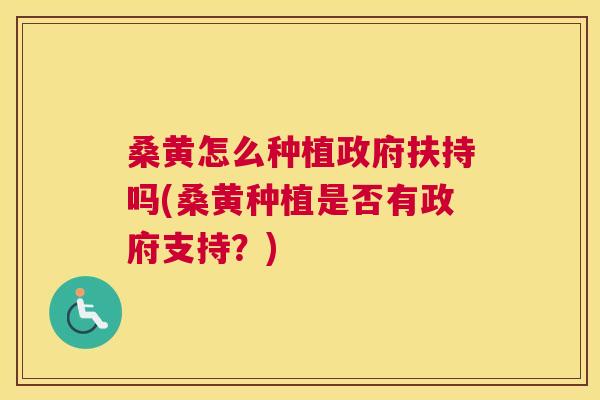 桑黄怎么种植政府扶持吗(桑黄种植是否有政府支持?) 桑黄怎么种植政府扶持吗(桑黄种植是否有政府支持?)