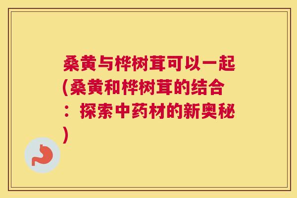 桑黄与桦树茸可以一起(桑黄和桦树茸的结合:探索材的新奥秘) 桑黄与桦树茸可以一起(桑黄和桦树茸的结合:探索材的新奥秘)
