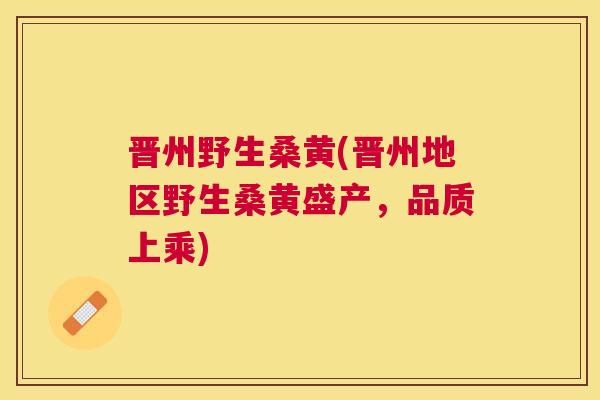 晋州野生桑黄(晋州地区野生桑黄盛产,品质上乘) 晋州野生桑黄(晋州地区野生桑黄盛产,品质上乘)