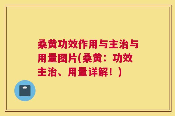 桑黄功效作用与主与用量图片(桑黄：功效主、用量详解！)