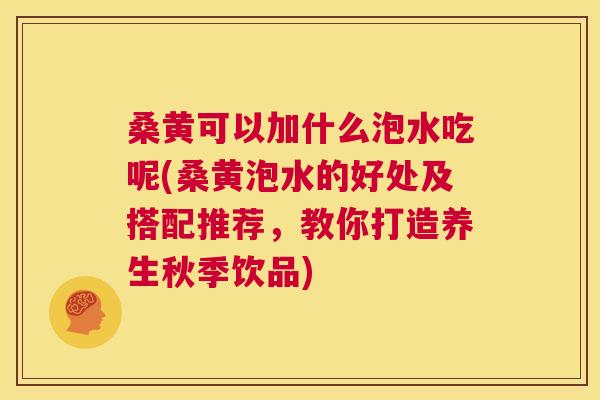 桑黄可以加什么泡水吃呢(桑黄泡水的好处及搭配推荐，教你打造养生秋季饮品)