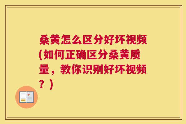 桑黄怎么区分好坏视频(如何正确区分桑黄质量，教你识别好坏视频？)