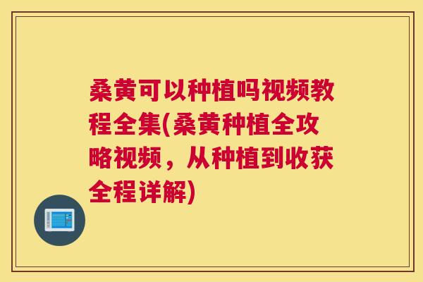 桑黄可以种植吗视频教程全集(桑黄种植全攻略视频，从种植到收获全程详解)