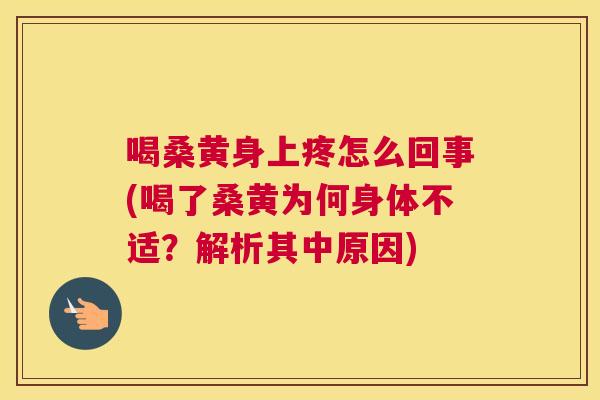喝桑黄身上疼怎么回事(喝了桑黄为何身体不适?解析其中原因) 喝桑黄身上疼怎么回事(喝了桑黄为何身体不适?解析其中原因)