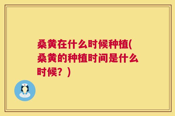 桑黄在什么时候种植(桑黄的种植时间是什么时候?) 桑黄在什么时候种植(桑黄的种植时间是什么时候?)
