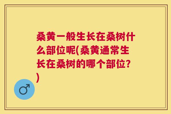 桑黄一般生长在桑树什么部位呢(桑黄通常生长在桑树的哪个部位?) 桑黄一般生长在桑树什么部位呢(桑黄通常生长在桑树的哪个部位?)