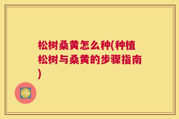 松树桑黄怎么种(种植松树与桑黄的步骤指南) 松树桑黄怎么种(种植松树与桑黄的步骤指南)