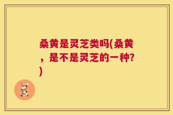 桑黄是灵芝类吗(桑黄，是不是灵芝的一种？)