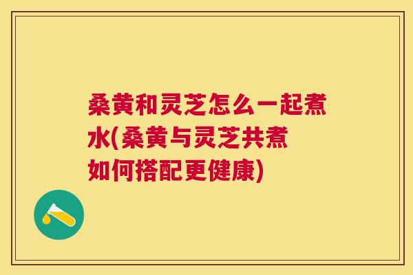 桑黄和灵芝怎么一起煮水(桑黄与灵芝共煮 如何搭配更健康) 桑黄和灵芝怎么一起煮水(桑黄与灵芝共煮 如何搭配更健康)