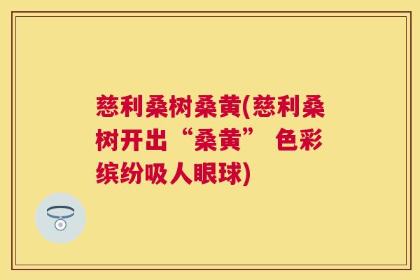 慈利桑树桑黄(慈利桑树开出“桑黄” 色彩缤纷吸人眼球) 慈利桑树桑黄(慈利桑树开出“桑黄” 色彩缤纷吸人眼球)