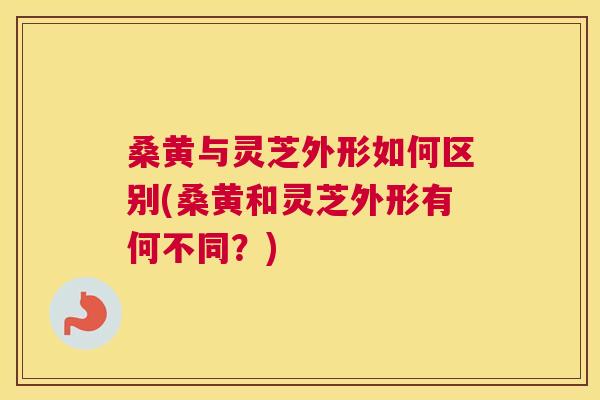 桑黄与灵芝外形如何区别(桑黄和灵芝外形有何不同?) 桑黄与灵芝外形如何区别(桑黄和灵芝外形有何不同?)