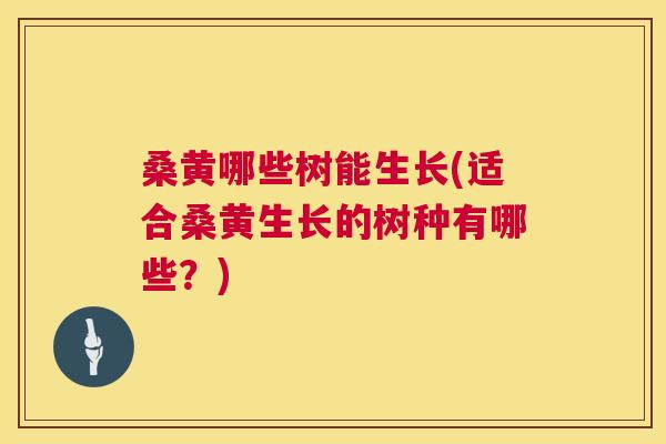 桑黄哪些树能生长(适合桑黄生长的树种有哪些?) 桑黄哪些树能生长(适合桑黄生长的树种有哪些?)