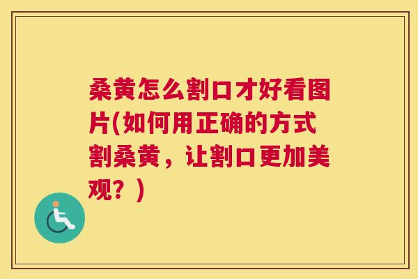 桑黄怎么割口才好看图片(如何用正确的方式割桑黄,让割口更加美观?) 桑黄怎么割口才好看图片(如何用正确的方式割桑黄,让割口更加美观?)