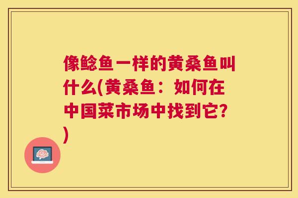 像鲶鱼一样的黄桑鱼叫什么(黄桑鱼:如何在中国菜市场中找到它?) 像鲶鱼一样的黄桑鱼叫什么(黄桑鱼:如何在中国菜市场中找到它?)