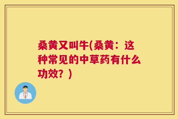 桑黄又叫牛(桑黄:这种常见的中草药有什么功效?) 桑黄又叫牛(桑黄:这种常见的中草药有什么功效?)