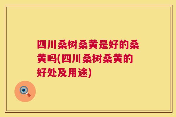 四川桑树桑黄是好的桑黄吗(四川桑树桑黄的好处及用途) 四川桑树桑黄是好的桑黄吗(四川桑树桑黄的好处及用途)