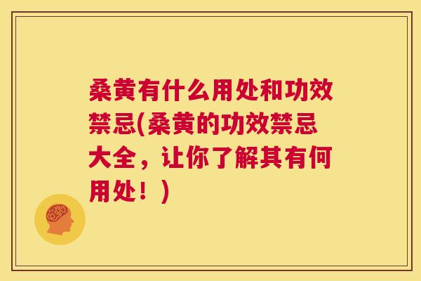 桑黄有什么用处和功效禁忌(桑黄的功效禁忌大全,让你了解其有何用处!) 桑黄有什么用处和功效禁忌(桑黄的功效禁忌大全,让你了解其有何用处!)