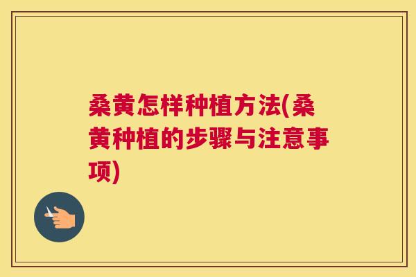 桑黄怎样种植方法(桑黄种植的步骤与注意事项) 桑黄怎样种植方法(桑黄种植的步骤与注意事项)