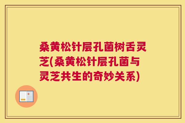 桑黄松针层孔菌树舌灵芝(桑黄松针层孔菌与灵芝共生的奇妙关系) 桑黄松针层孔菌树舌灵芝(桑黄松针层孔菌与灵芝共生的奇妙关系)
