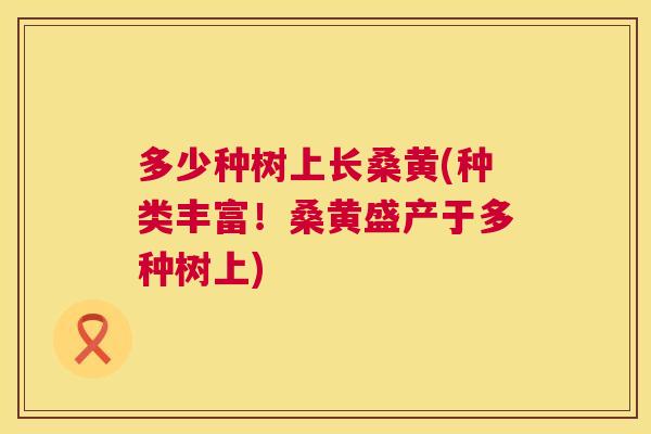 多少种树上长桑黄(种类丰富!桑黄盛产于多种树上) 多少种树上长桑黄(种类丰富!桑黄盛产于多种树上)