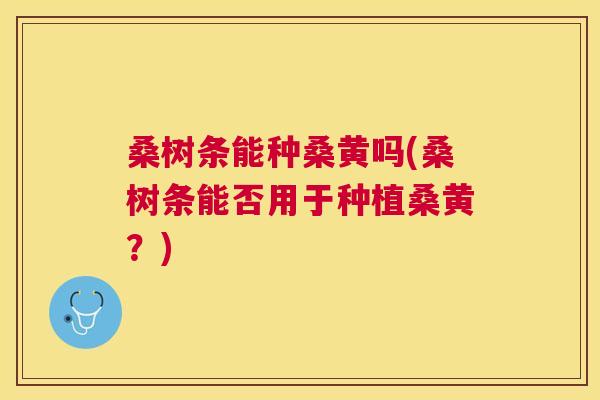 桑树条能种桑黄吗(桑树条能否用于种植桑黄?) 桑树条能种桑黄吗(桑树条能否用于种植桑黄?)
