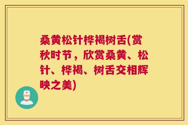 桑黄松针桦褐树舌(赏秋时节,欣赏桑黄、松针、桦褐、树舌交相辉映之美) 桑黄松针桦褐树舌(赏秋时节,欣赏桑黄、松针、桦褐、树舌交相辉映之美)