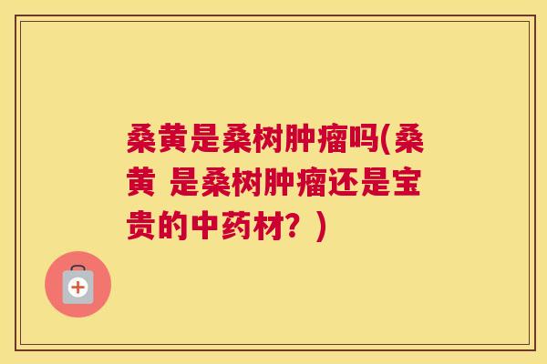 桑黄是桑树吗(桑黄 是桑树还是宝贵的材?) 桑黄是桑树吗(桑黄 是桑树还是宝贵的材?)