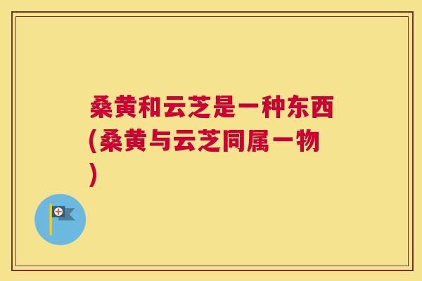 桑黄和云芝是一种东西(桑黄与云芝同属一物) 桑黄和云芝是一种东西(桑黄与云芝同属一物)
