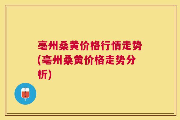 亳州桑黄价格行情走势(亳州桑黄价格走势分析)