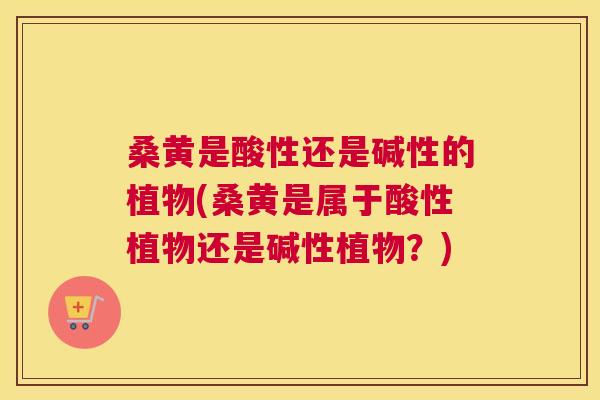 桑黄是酸性还是碱性的植物(桑黄是属于酸性植物还是碱性植物?) 桑黄是酸性还是碱性的植物(桑黄是属于酸性植物还是碱性植物?)