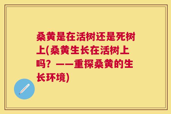 桑黄是在活树还是死树上(桑黄生长在活树上吗?——重探桑黄的生长环境) 桑黄是在活树还是死树上(桑黄生长在活树上吗?——重探桑黄的生长环境)